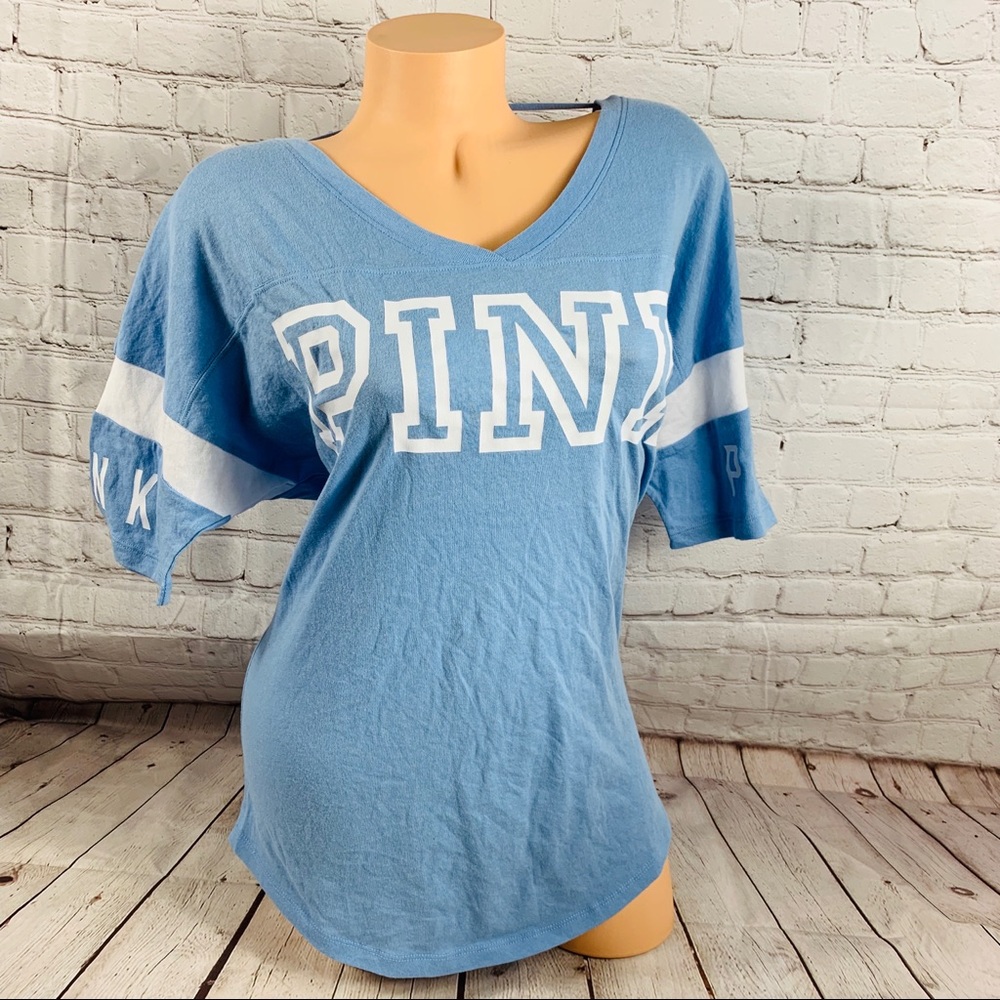 VS PINK Signature Logo Short Sleeve Tee Shirt - Picture 4 of 7